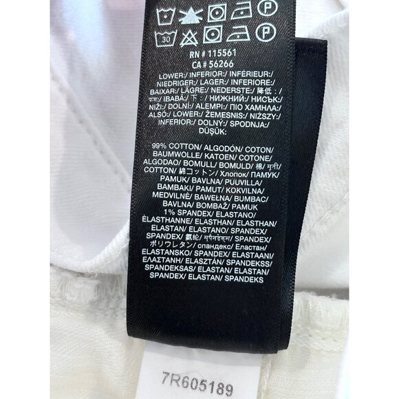 7 FOR ALL MANKIND~  Womens White Mid Roll Shorts Cotton/Spandex Blend Size 31 - Picture 9 of 11